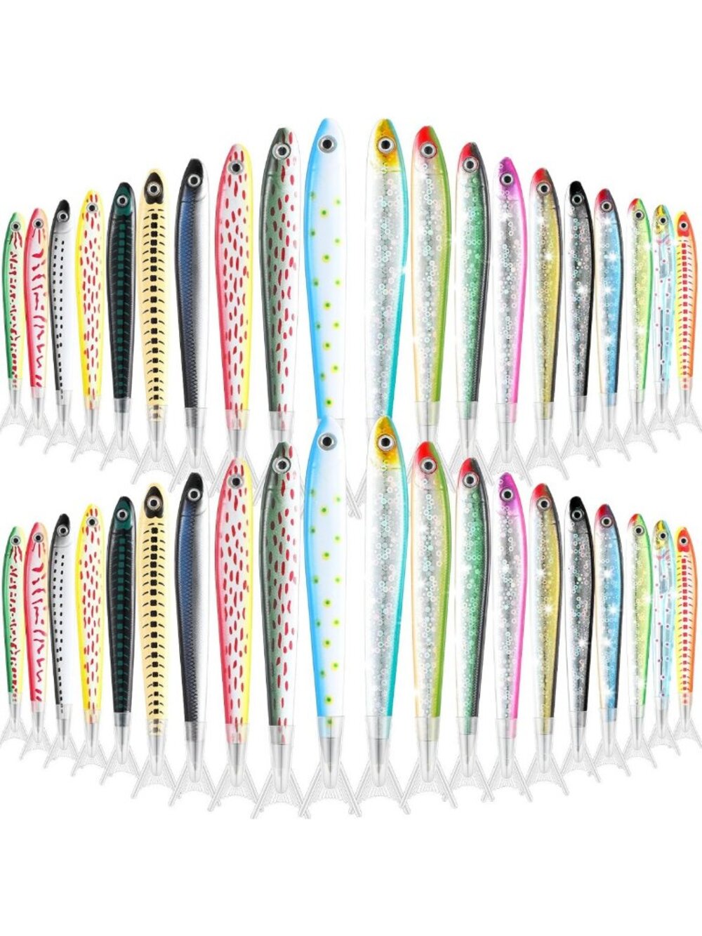 40 Pack Fish Pens - Fun Fishing Party Favors & Birthday Gifts for Kids